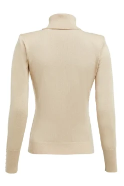 Victoria Cashmere Roll Neck (Stone)