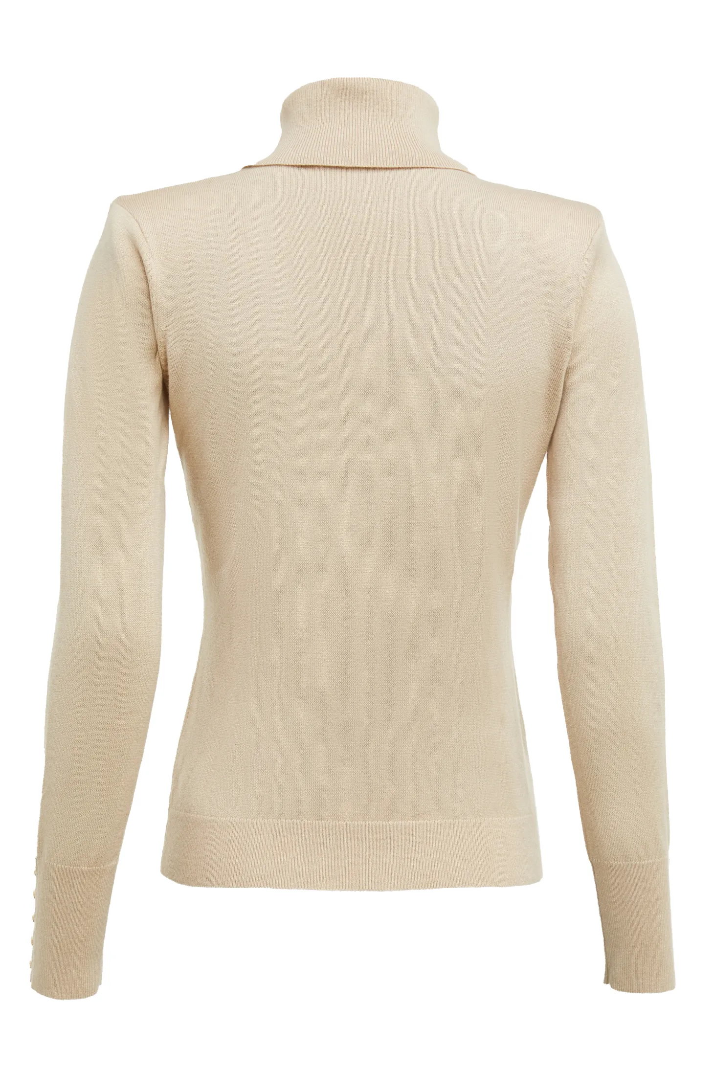 Victoria Cashmere Roll Neck (Stone)