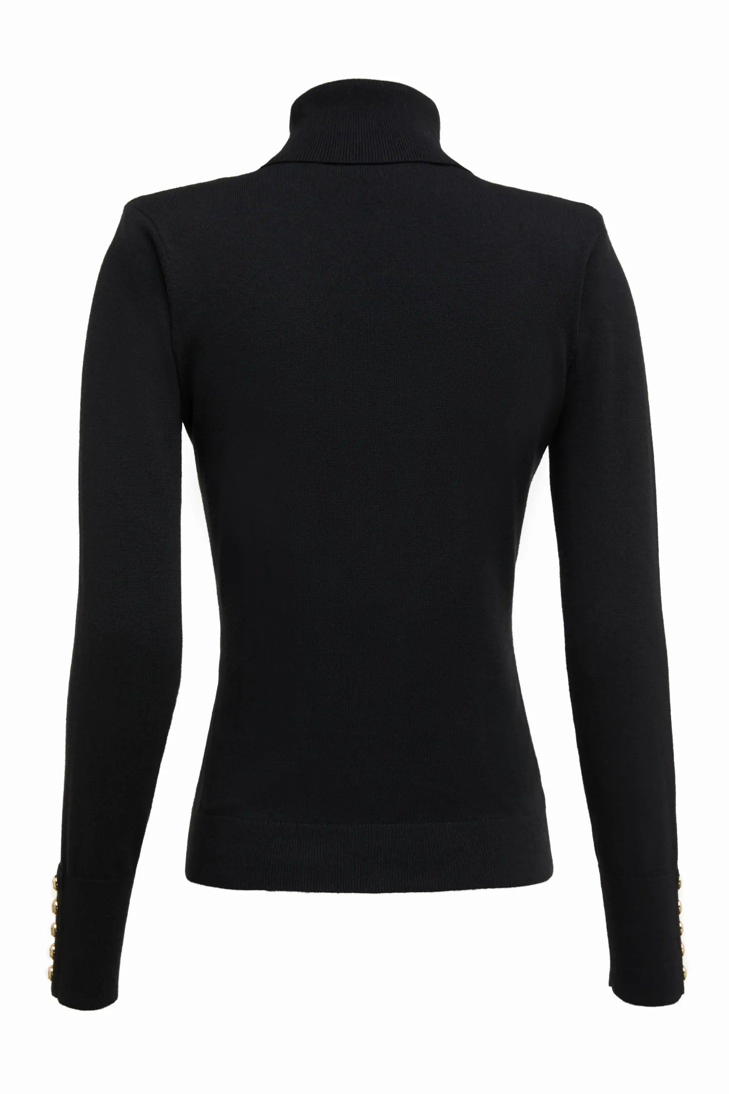 Victoria Cashmere Roll Neck (Black)