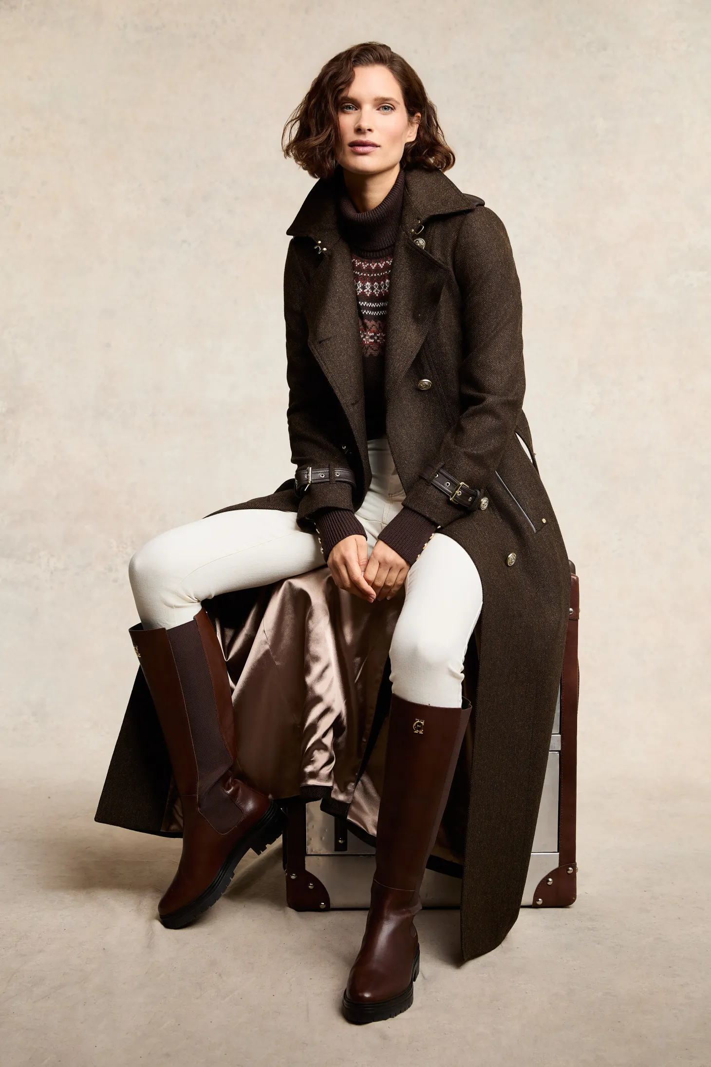 Whistler Roll Neck Knit (Chocolate)