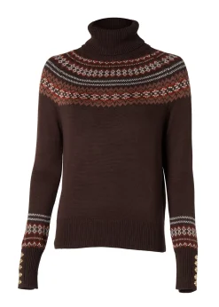 Whistler Roll Neck Knit (Chocolate)