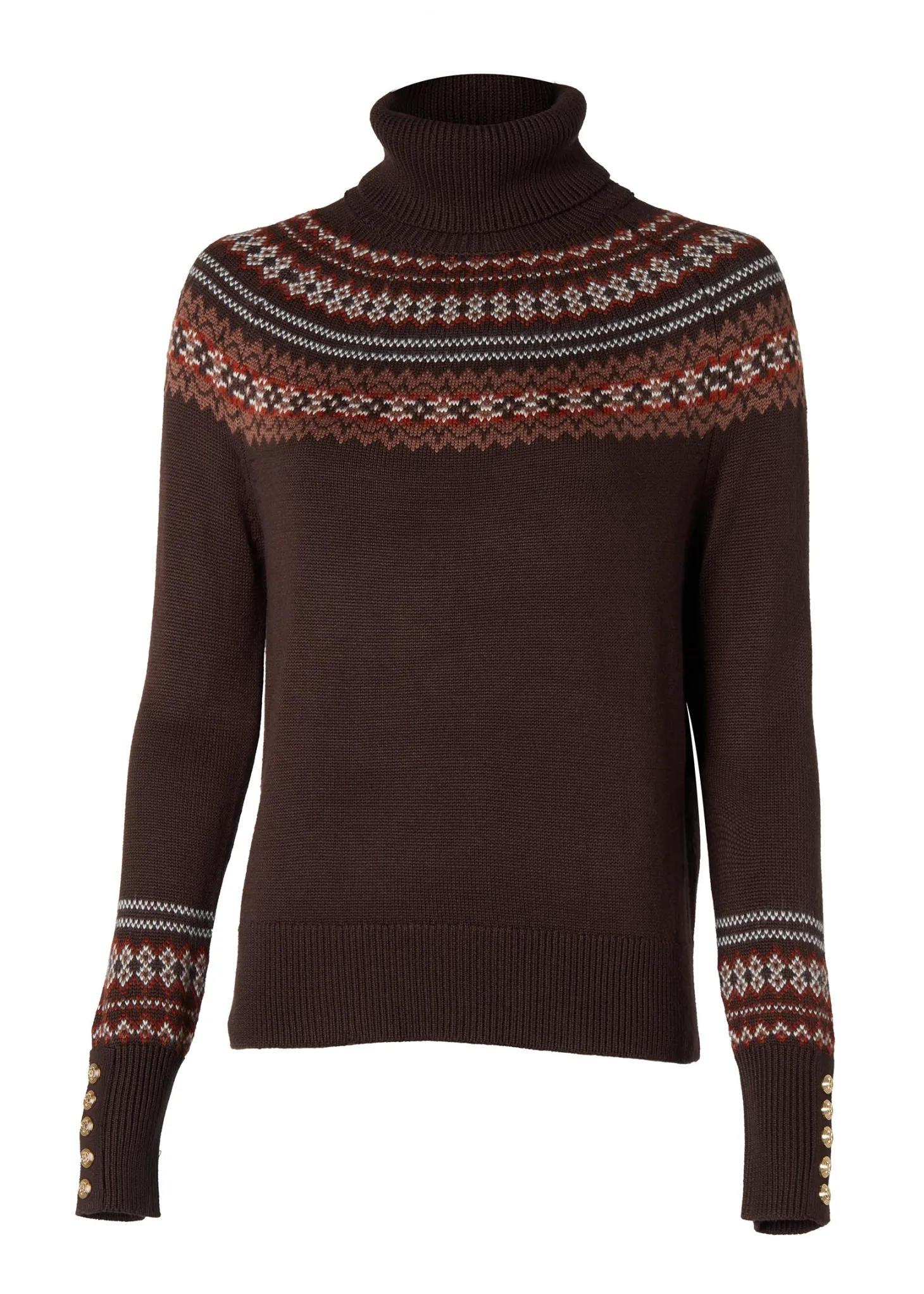 Whistler Roll Neck Knit (Chocolate)