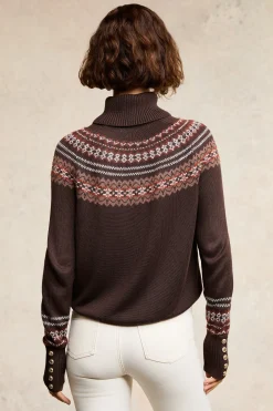 Whistler Roll Neck Knit (Chocolate)