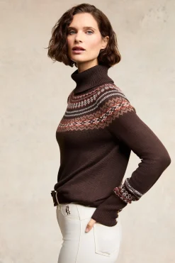 Whistler Roll Neck Knit (Chocolate)