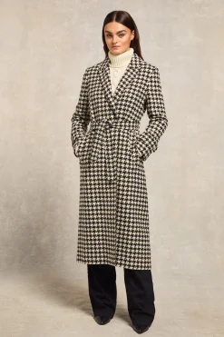Wrap Coat (Large Scale Houndstooth)