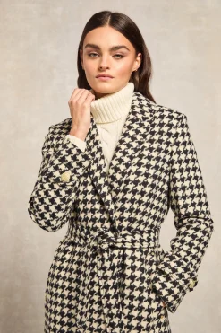 Wrap Coat (Large Scale Houndstooth)