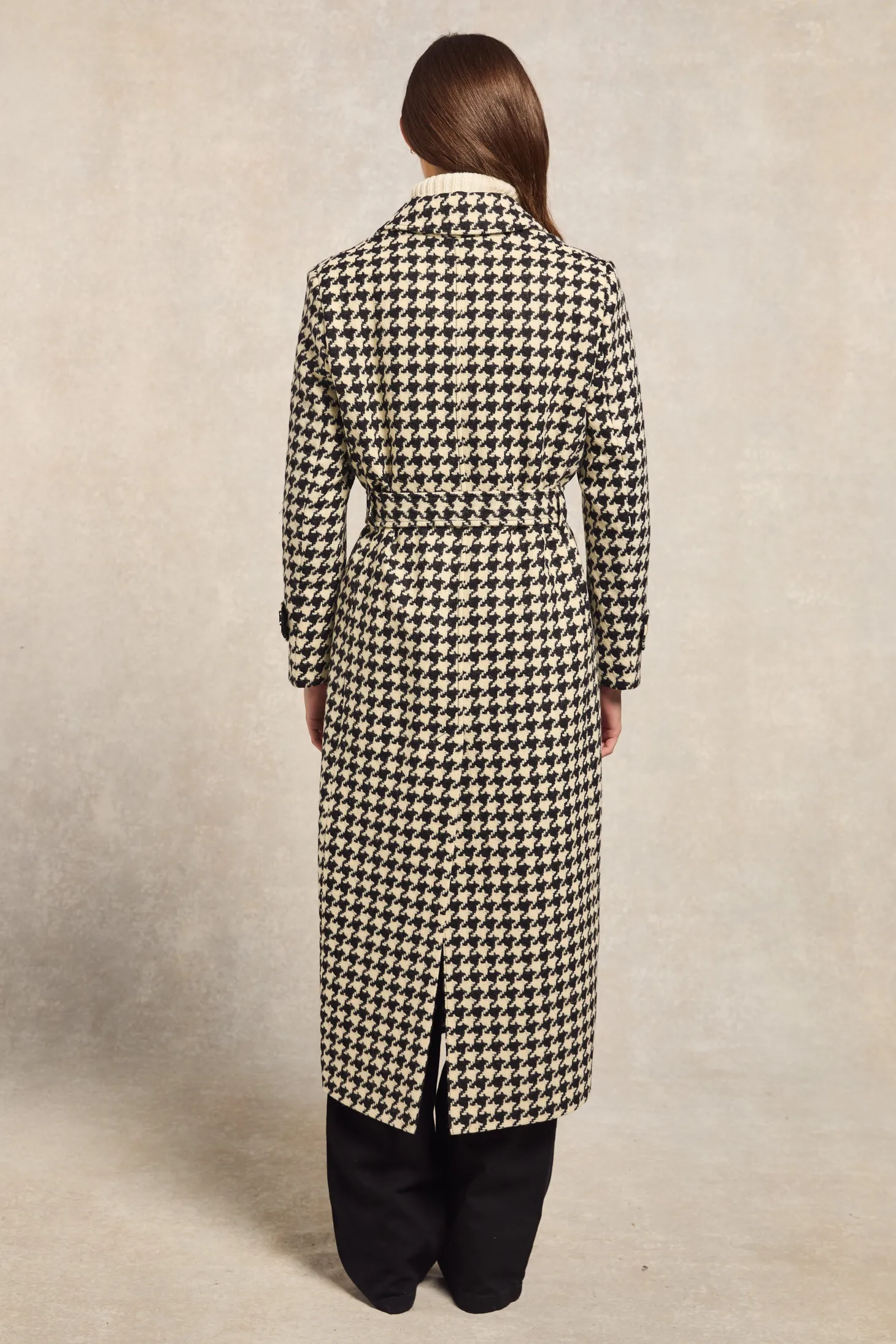 Wrap Coat (Large Scale Houndstooth)