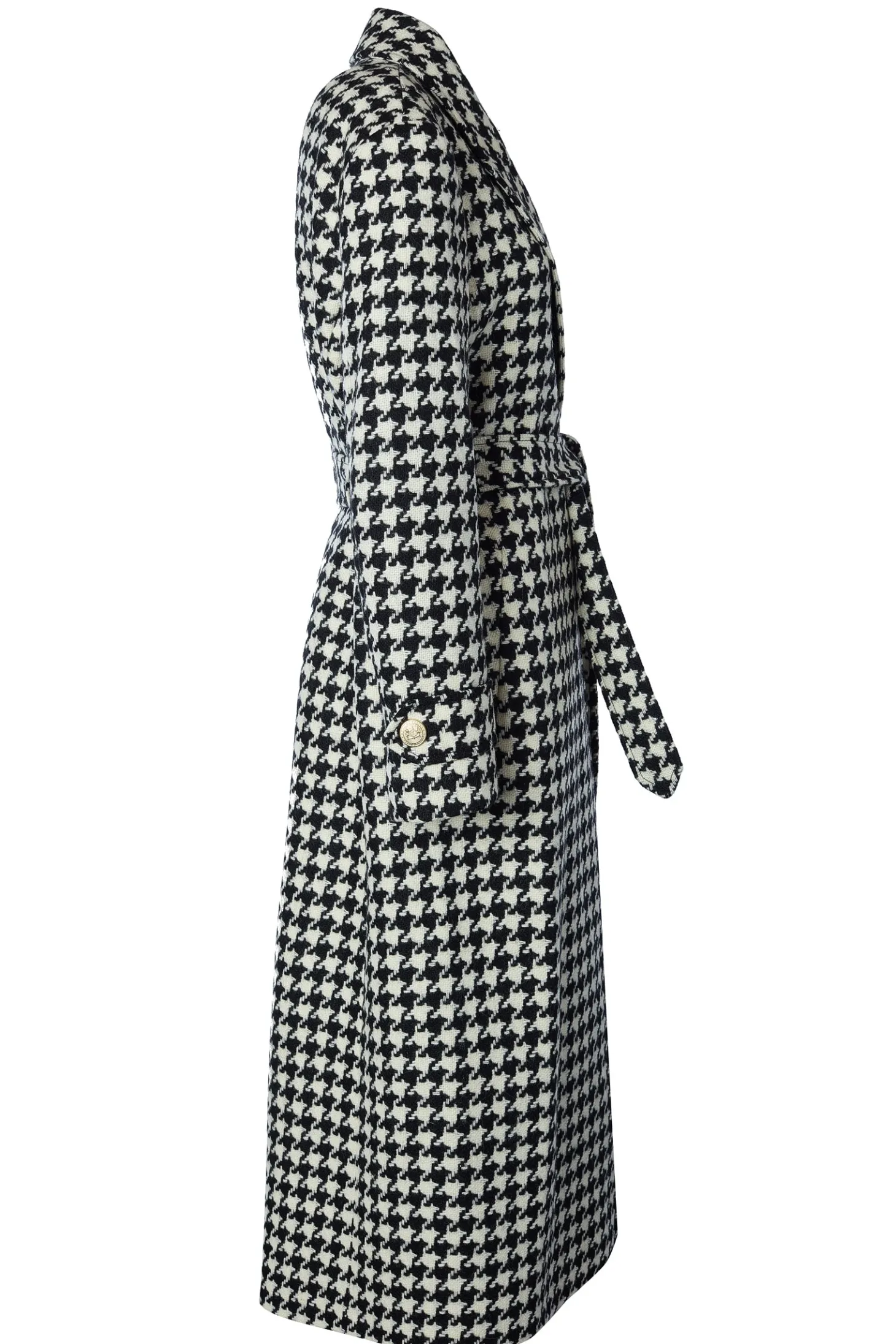 Wrap Coat (Large Scale Houndstooth)